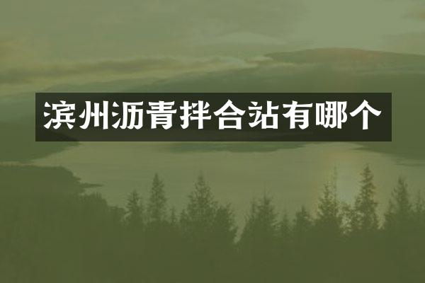 濱州瀝青拌合站有哪個