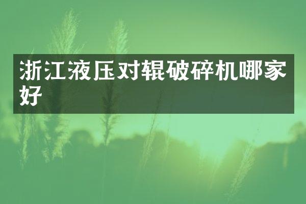 浙江液壓對(duì)輥破碎機(jī)哪家好