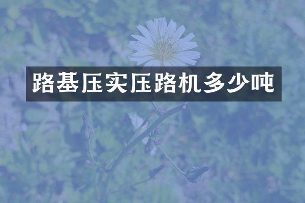 路基壓實(shí)壓路機(jī)多少噸