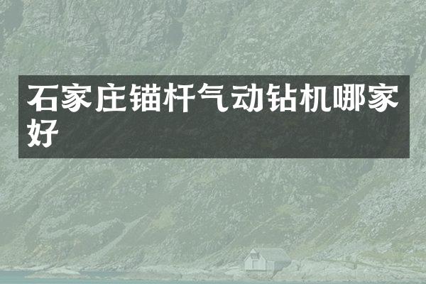 石家莊錨桿氣動鉆機哪家好