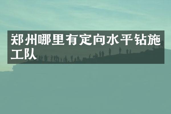 鄭州哪里有定向水平鉆施工隊