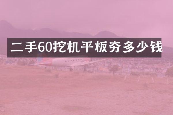 二手60挖機(jī)平板夯多少錢