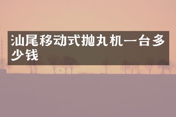 汕尾移動式拋丸機一臺多少錢