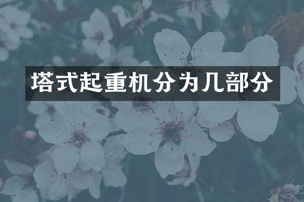 塔式起重機(jī)分為幾部分