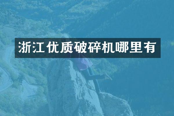 浙江优质破碎机哪里有