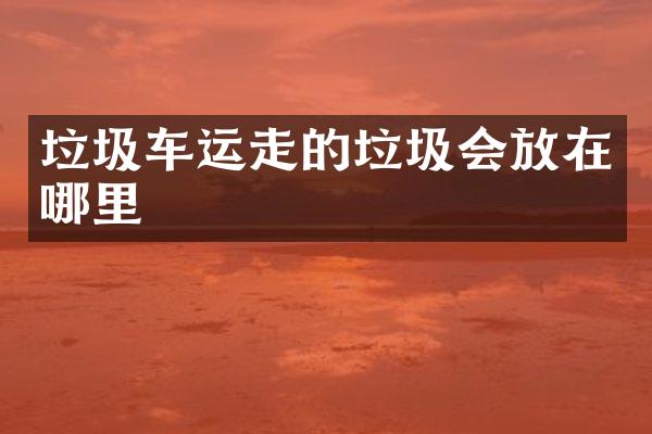 垃圾車運(yùn)走的垃圾會(huì)放在哪里