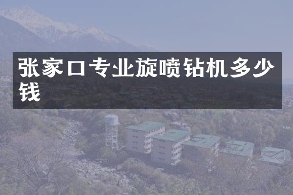 张家口专业旋喷钻机多少钱