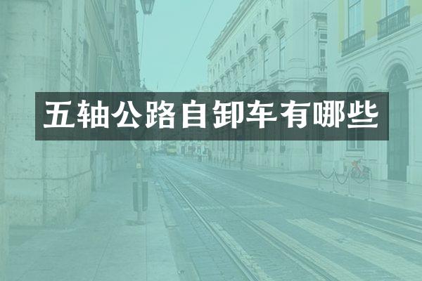 五軸公路自卸車(chē)有哪些