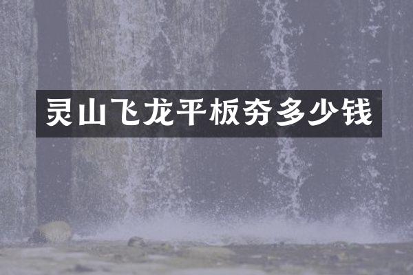 灵山飞龙平板夯多少钱