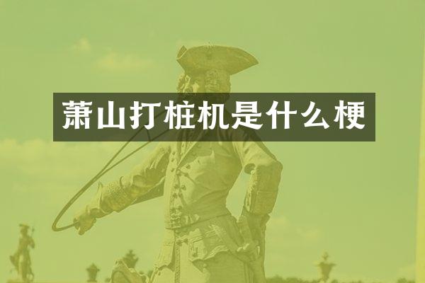 蕭山打樁機是什么梗