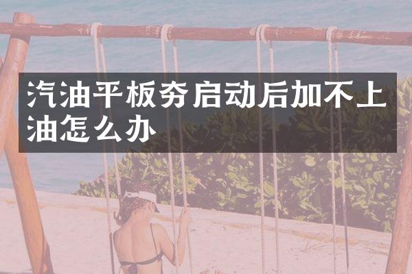 汽油平板夯啟動后加不上油怎么辦