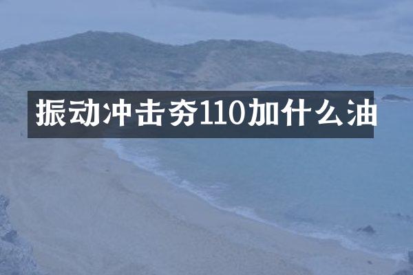 振動(dòng)沖擊夯110加什么油