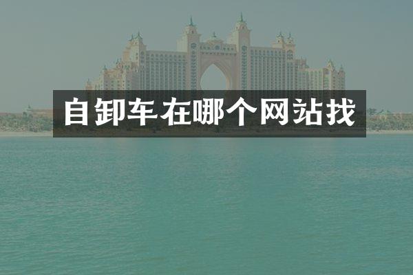 自卸車(chē)在哪個(gè)網(wǎng)站找