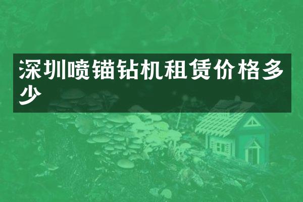 深圳噴錨鉆機租賃價格多少