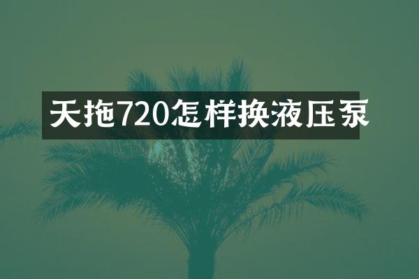 天拖720怎樣換液壓泵