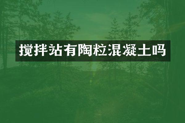 攪拌站有陶粒混凝土嗎