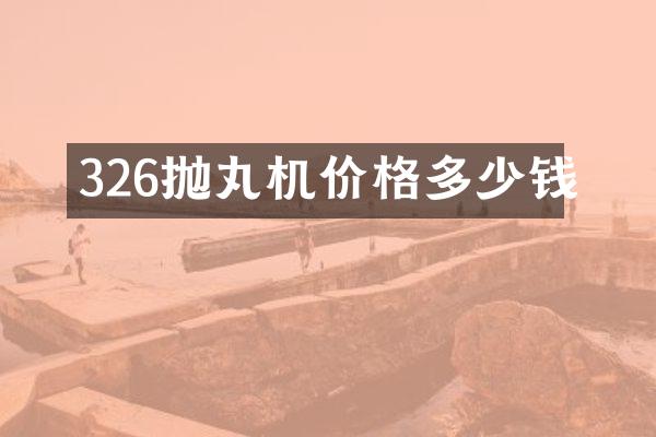 326拋丸機(jī)價(jià)格多少錢