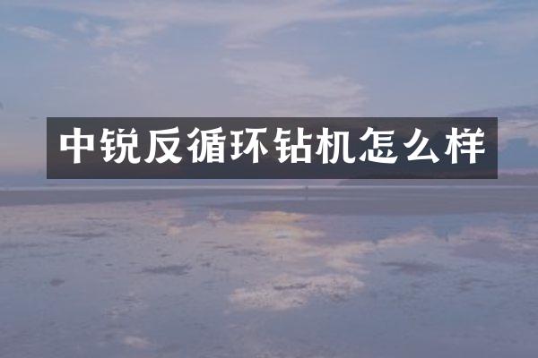 中銳反循環(huán)鉆機怎么樣