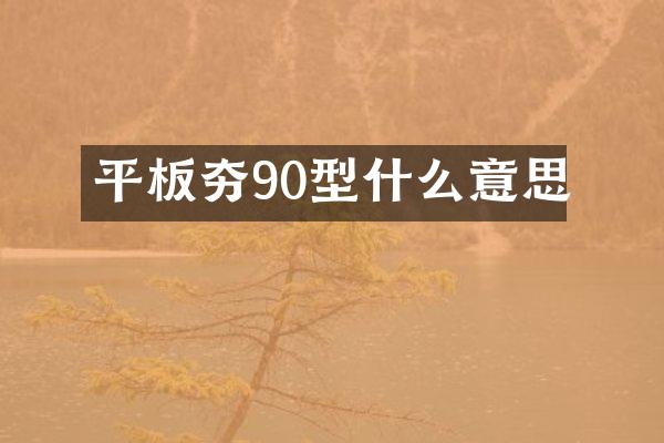 平板夯90型什么意思