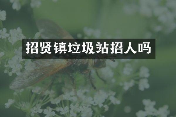 招賢鎮(zhèn)垃圾站招人嗎