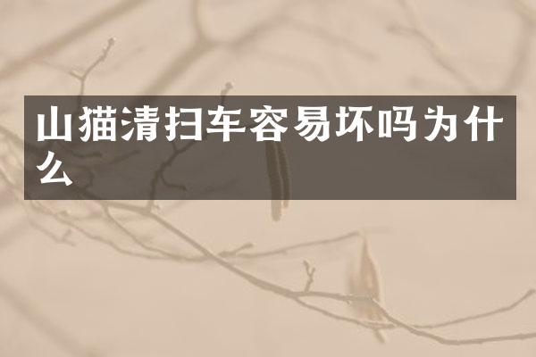 山貓清掃車容易壞嗎為什么