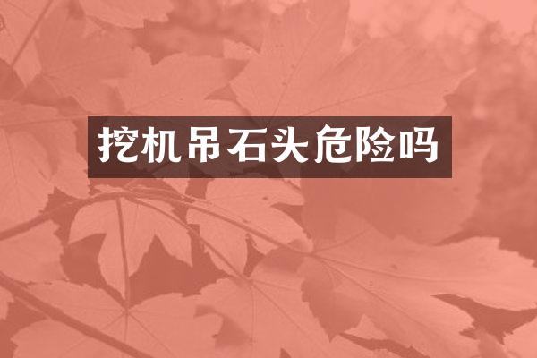 挖機吊石頭危險嗎