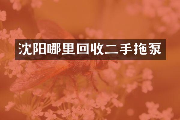 沈陽哪里回收二手拖泵