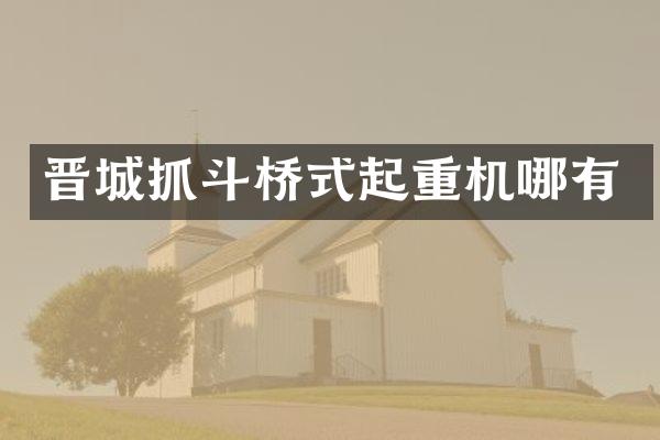 晉城抓斗橋式起重機(jī)哪有