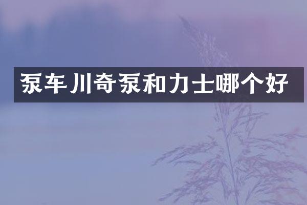 泵車川奇泵和力士哪個(gè)好