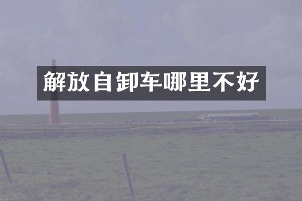 解放自卸車哪里不好