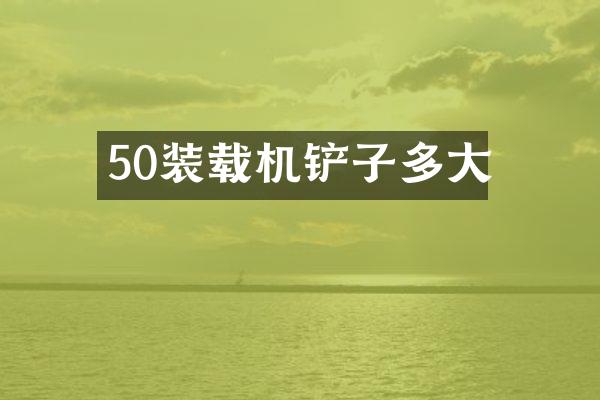 50裝載機鏟子多大