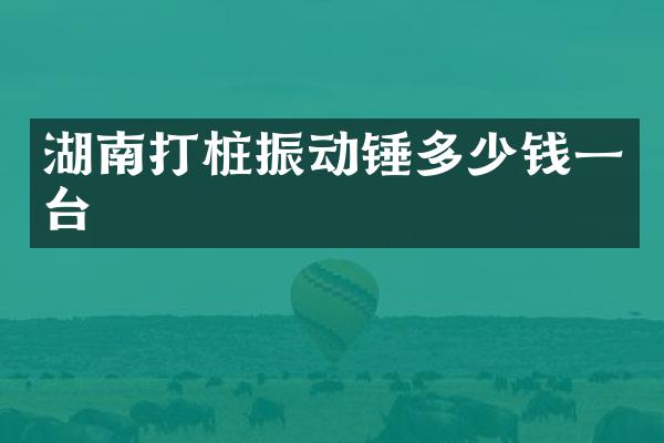 湖南打樁振動錘多少錢一臺