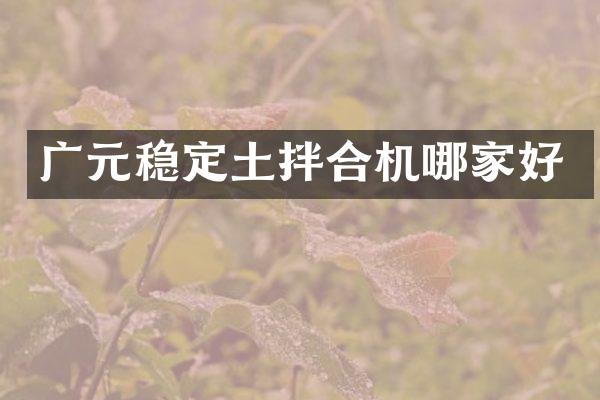 廣元穩(wěn)定土拌合機(jī)哪家好