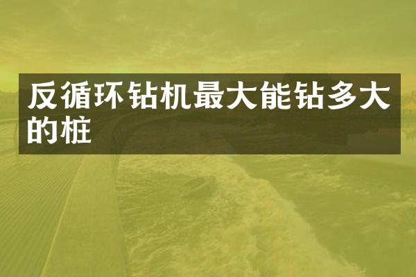 反循環(huán)鉆機(jī)最大能鉆多大的樁