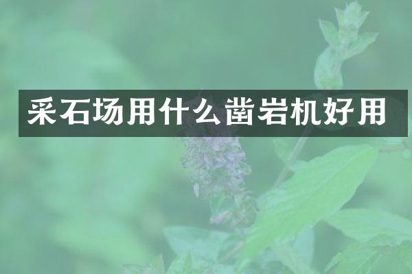 采石場用什么鑿巖機好用