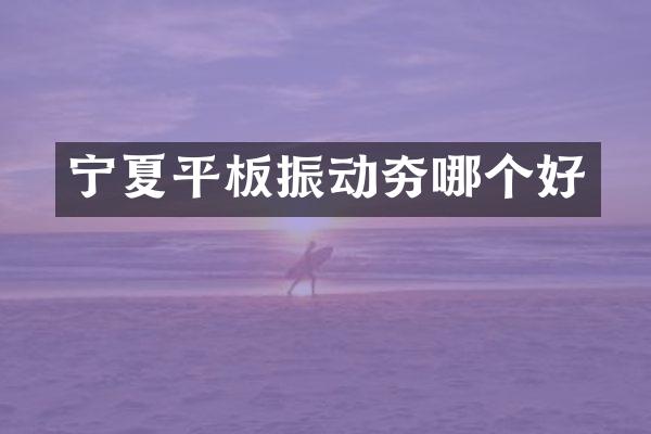 寧夏平板振動夯哪個好