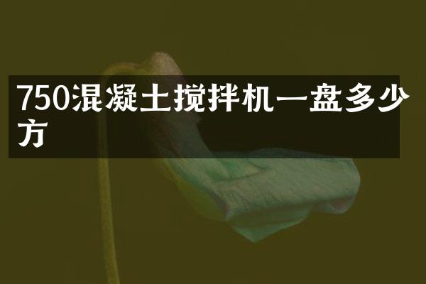 750混凝土攪拌機一盤多少方