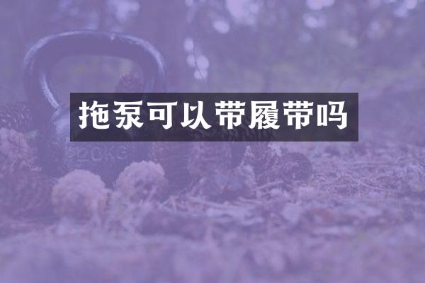 拖泵可以帶履帶嗎