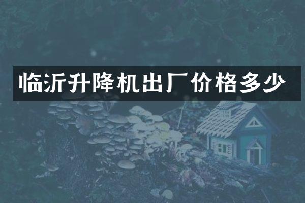 臨沂升降機(jī)出廠價(jià)格多少