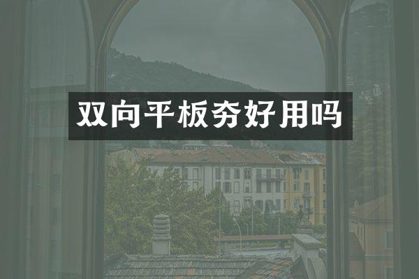 雙向平板夯好用嗎