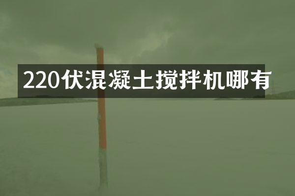 220伏混凝土搅拌机哪有