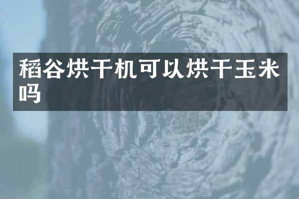 稻谷烘干機可以烘干玉米嗎