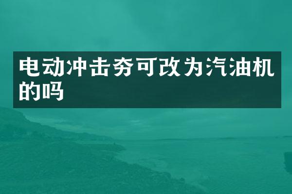 電動(dòng)沖擊夯可改為汽油機(jī)的嗎