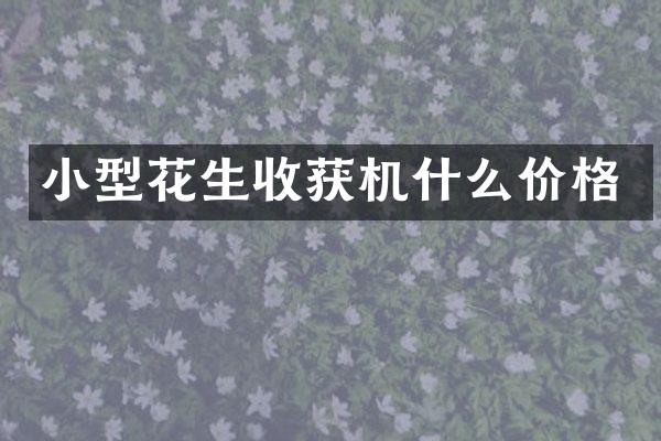 小型花生收獲機(jī)什么價格