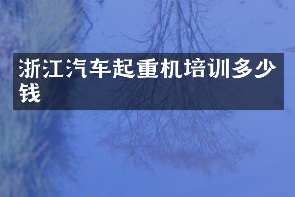 浙江汽車起重機培訓多少錢