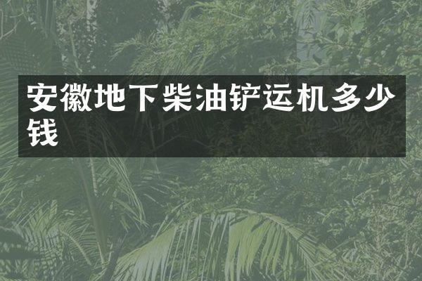 安徽地下柴油鏟運機多少錢