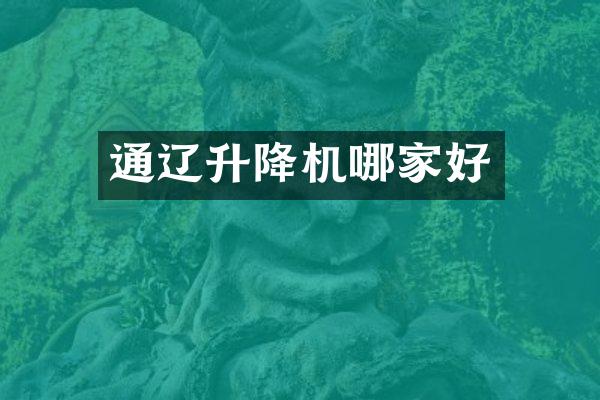 通遼升降機哪家好