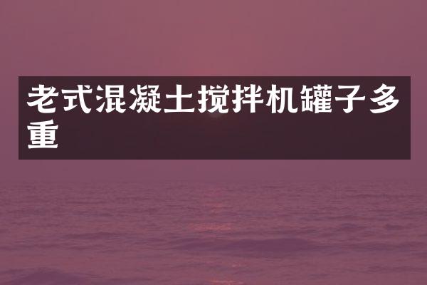 老式混凝土攪拌機罐子多重