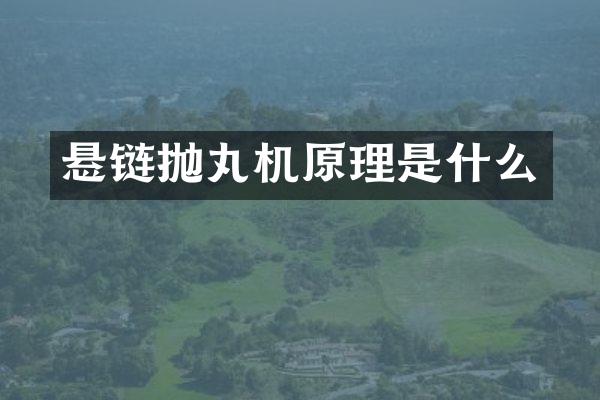 懸鏈拋丸機(jī)原理是什么