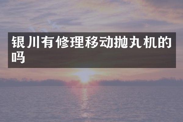 銀川有修理移動拋丸機的嗎